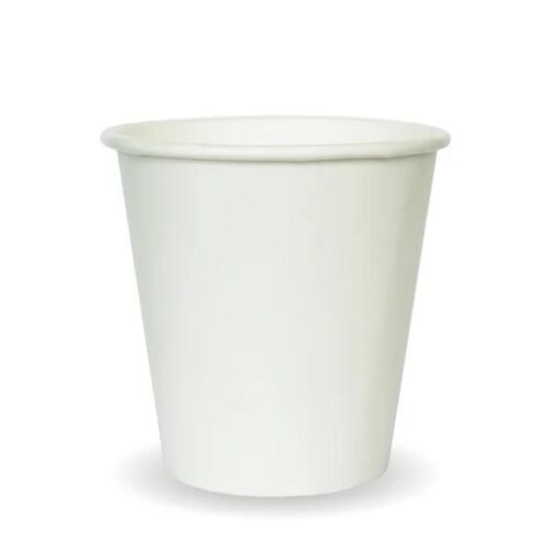 Single Wall Takeaway Coffee Cup 230ml / 6oz (80mm) BioCup White
