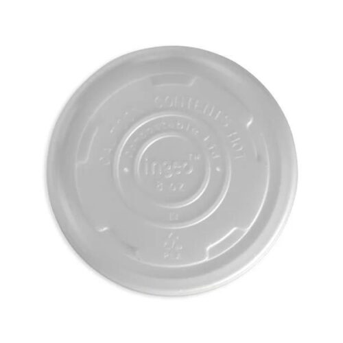 Biobowl Lid Flat PLA Suits Paper Bowl 250ml (8oz)