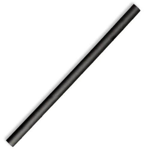 Straw Jumbo 197mm (10mm) 3 Ply Black