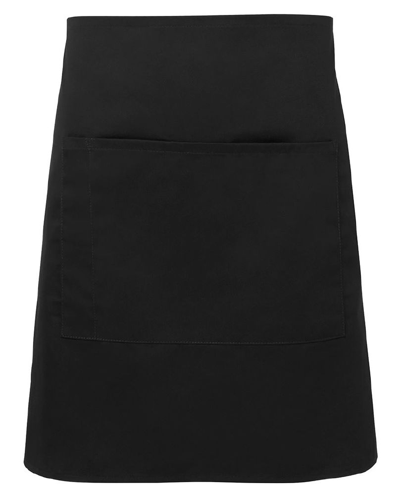 Waist Apron 1/2 Black w/ Pocket 86x50cm