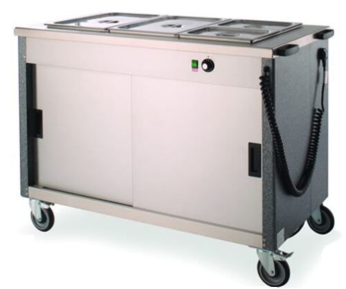Versigen 3 GN Size Mobile Bain Marie with Fan Assisted Hot Cupboard 1085mm 3FBM