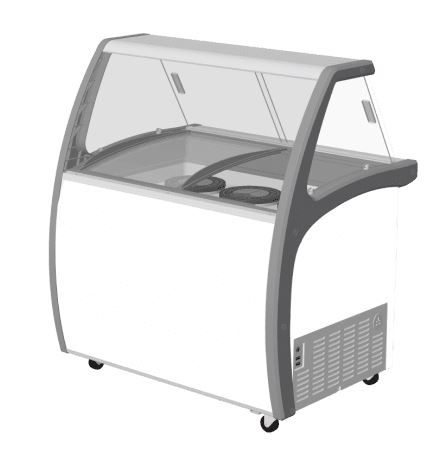EXQUISITE Ice Cream Scooping Freezer 6 Tubs 1080mm SD325S2