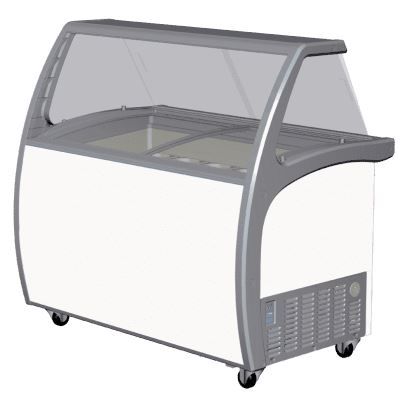 Exquisite Nine Tubs Ice Cream Scooping Freezers 240V 50Hz