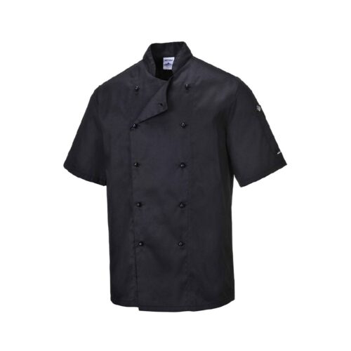 Chef Jacket Short Sleeve Black