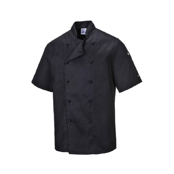 Chef Jacket Short Sleeve Black