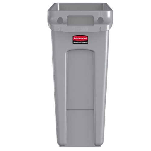 Rubbermaid Vented Slim Jim Rubbish Bin 61L Grey