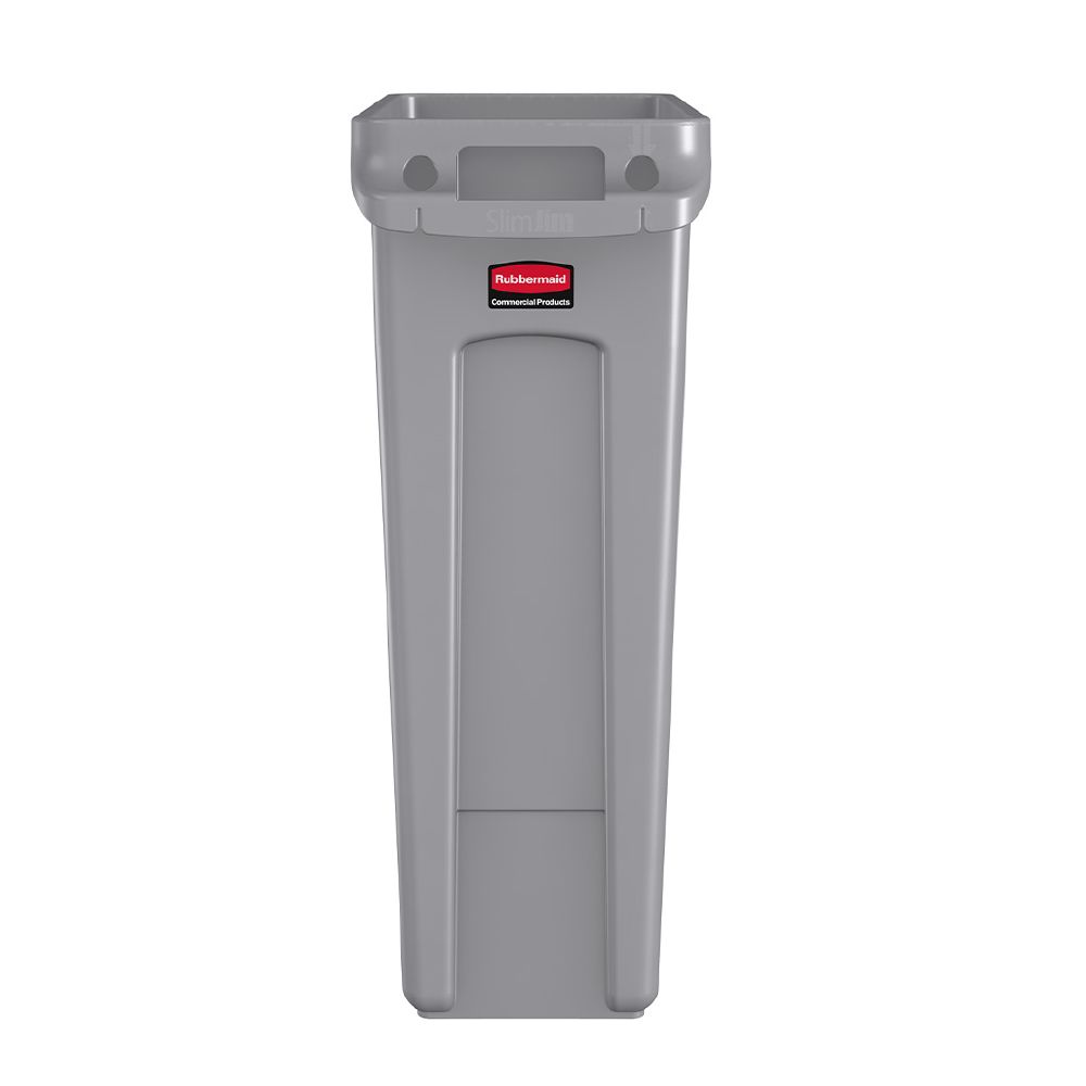 Rubbermaid Vented Slim Jim Rubbish Bin 87L Gray