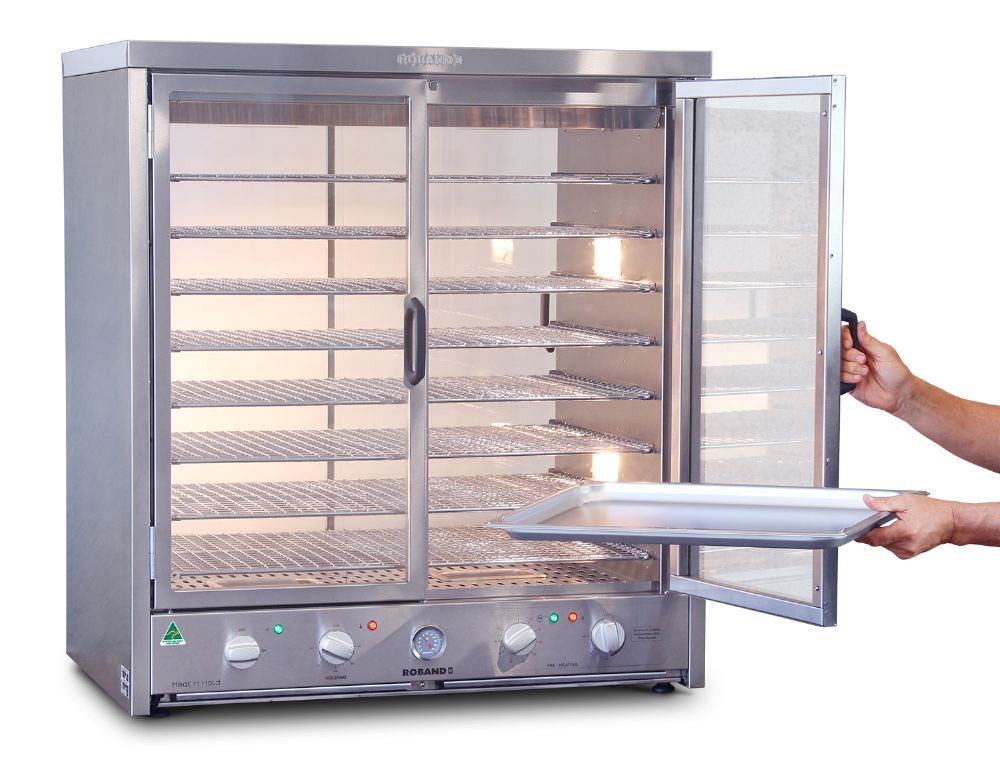 Roband Heat ‘n’ Hold Hot Food Display Cabinet 878mm Sliding Front Doors H200R