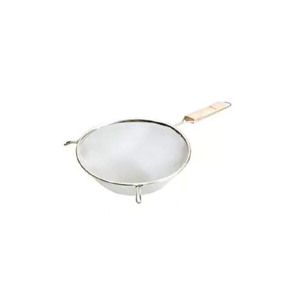 Strainer Fine Mesh 200mm Wood Handlel Tin Plated