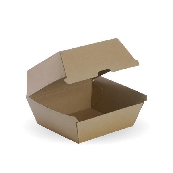 Takeaway Burger Box 120x120x100mm Large BioBoard Kraft