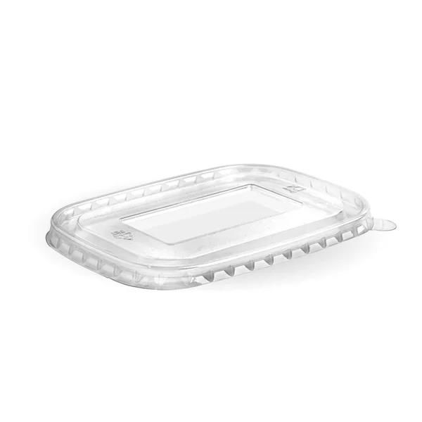 Lid RPET Suits 500-1000ml BioBoard Rectangular Takeaway Base - Clear