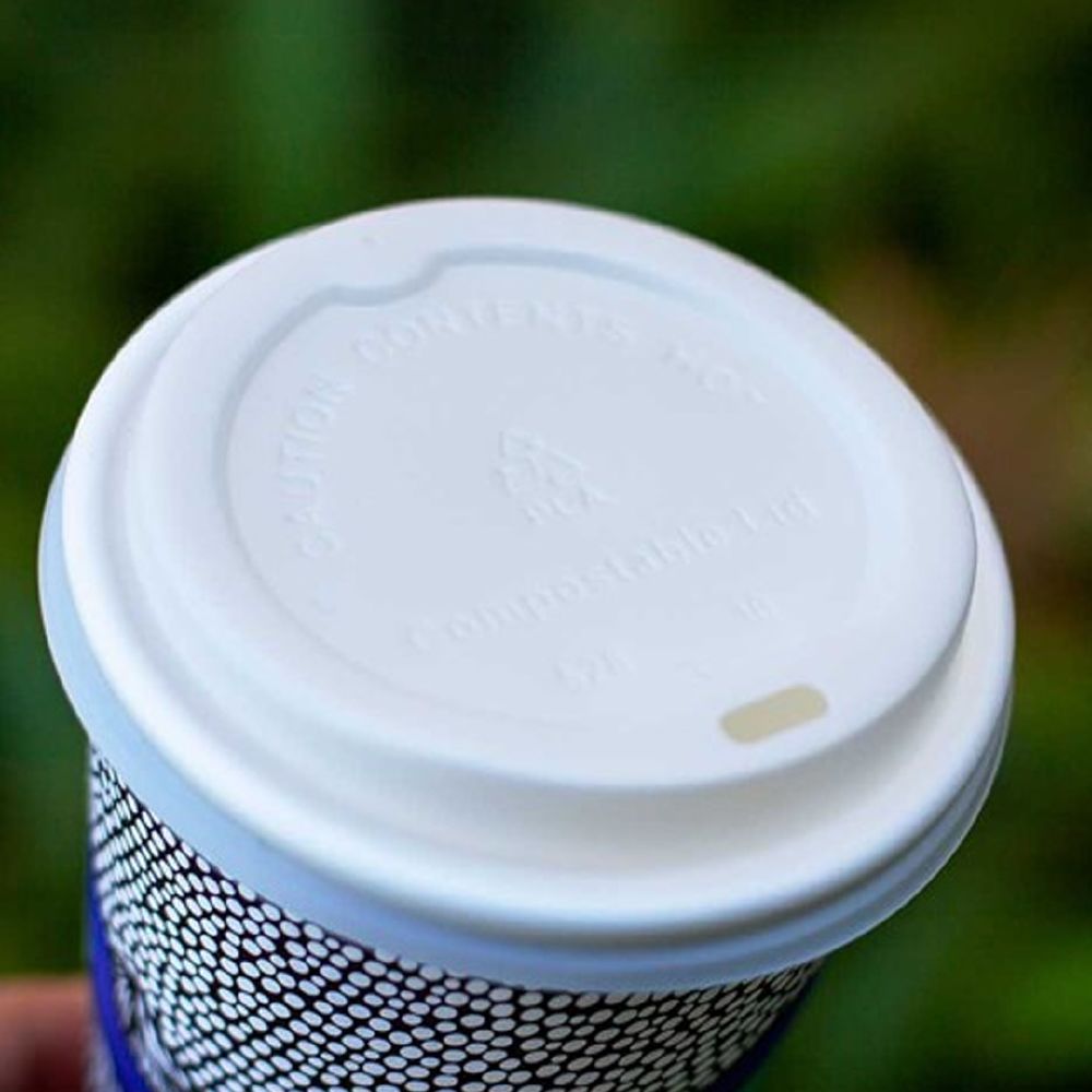 Envirochoice Lid CPLA Suits (90mm) T/A Coffee Cup - Opaque