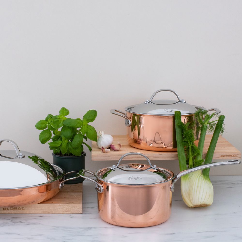 Saucepan 1Litre Copper Chasseur Escoffier 14x9cm