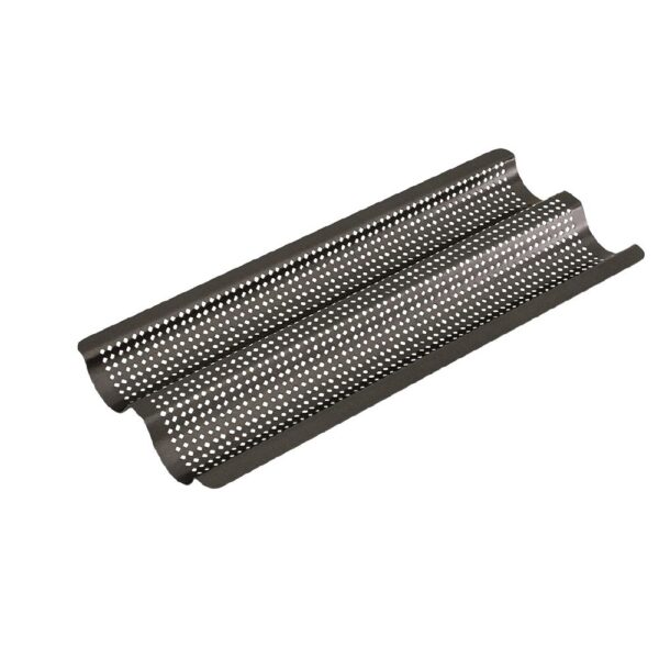 SH40107 Perfect Crust Baguette Tray Non-Stick w/Loose Base 39x16cm Bakemaster