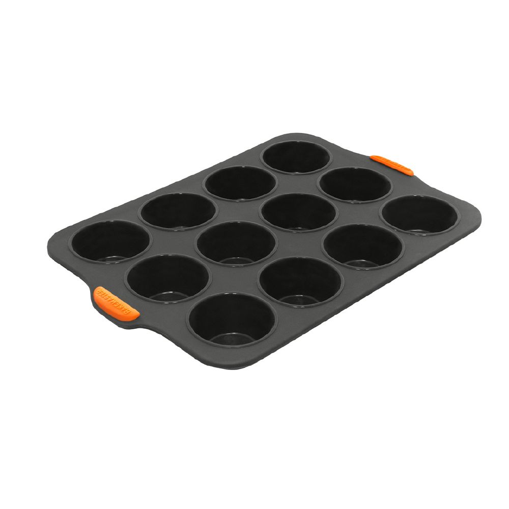 Muffin Pan 12 Cup Silicone 35.5x24.5cm Bakemaster
