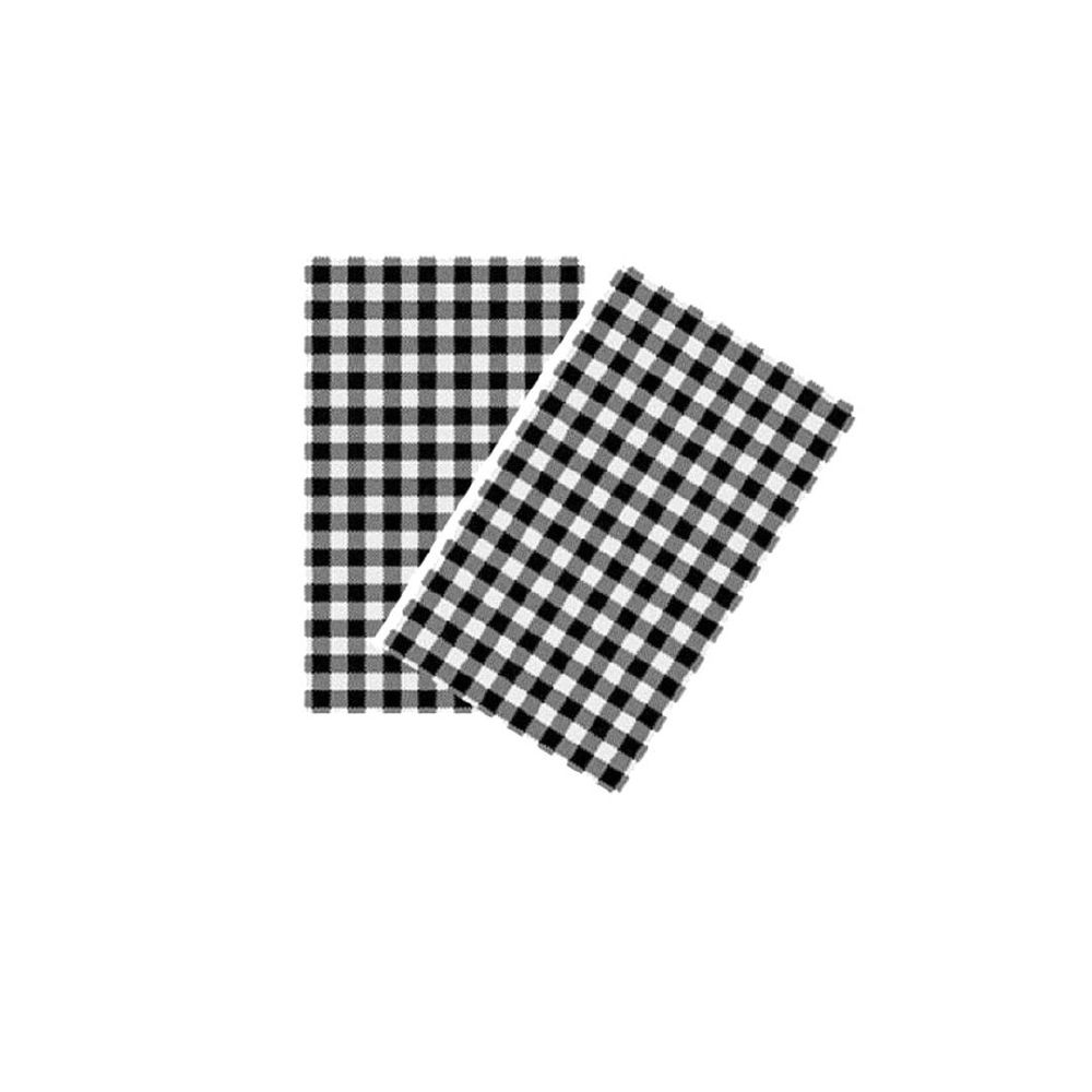 Greaseproof Sheets Gingham Black 190x310mm