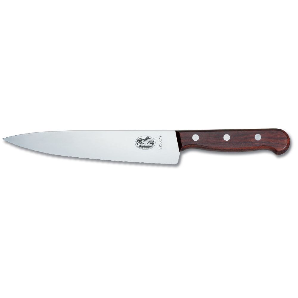 Cooks Knife 190mm Serrated Blade Victorinox - Wood Handle