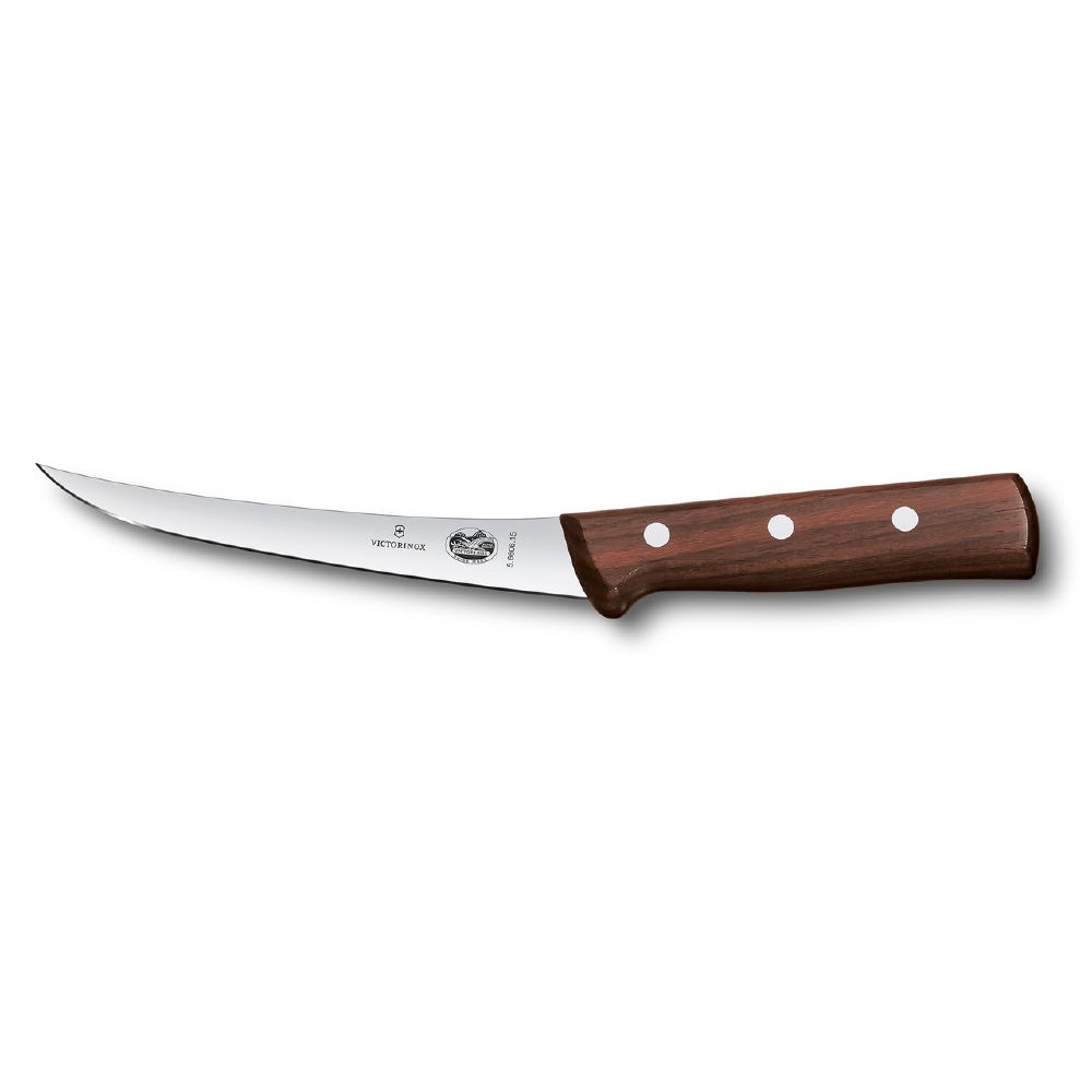 Boning Knife 160mm Curved Narrow Blade Victorinox - Wood Handle