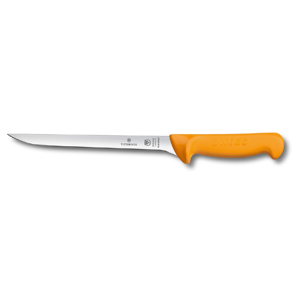 Filleting Knife 200mm Straight Flexible Narrow Blade Victorinox - Yellow Handle
