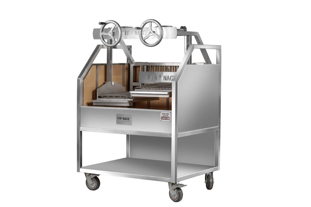 Firenace Woodfire and Charcoal Wind Up Grill X4
