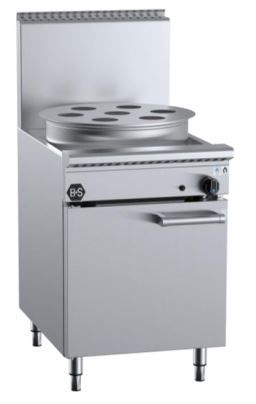 B+S Black Serie Waterless Heat Exchange Steamer Single Hole 600mm 87.5Mj/h NG 84Mj/h LPG