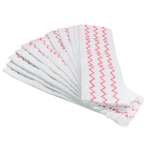 Rubbermaid Disposable M/fibre Mop Pads Red