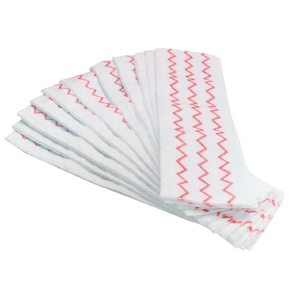 Rubbermaid Disposable M/fibre Mop Pads Red