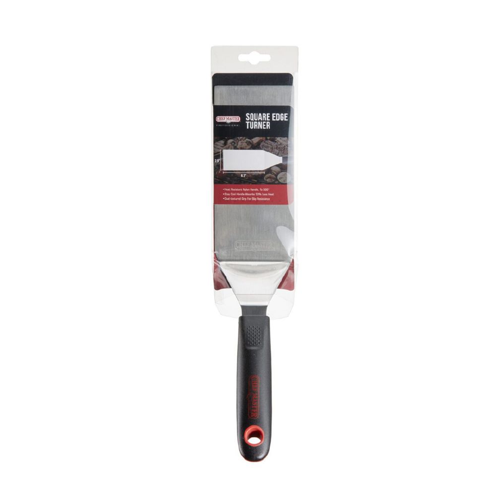 High Heat Turner 160mm Square Edge S/S Chef Master