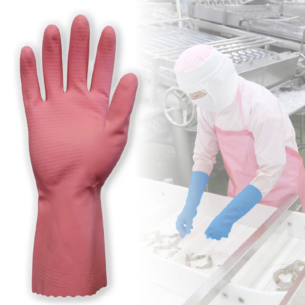 Silverlined Rubber Gloves Pair, Honeycomb Grip, Small - Pink