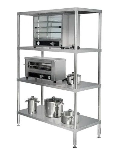 SIMPLY STAINLESS 4 Tier Shelving 525mm Deep - 3 Sizes Available SS17
