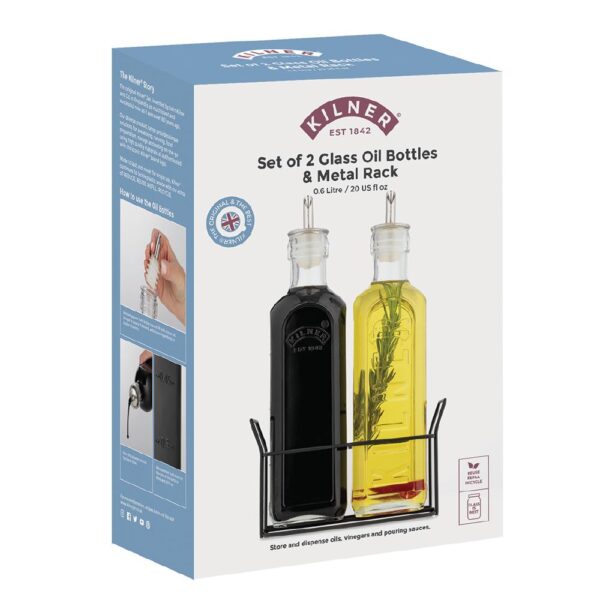 Oil Bottle Set of 2, 600ml Kilner