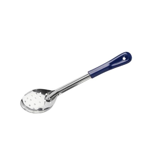Spoon Basting S/S 330mm Perforated w/Blue Handle
