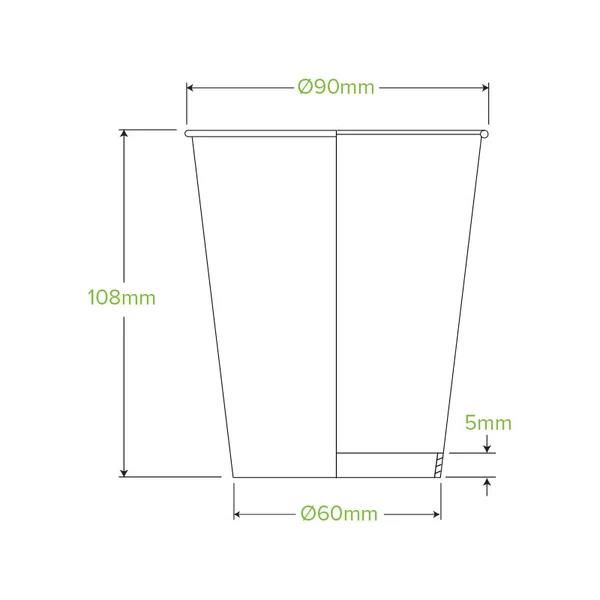 Christmas Series Single Wall Takeaway Coffee Cup 390ml / 12oz (90mm) BioCup