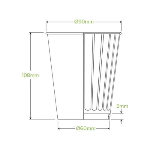 Double Wall T/A Coffee Cup 390ml / 12oz (90mm) BioCup Christmas Series