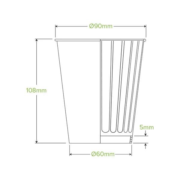Double Wall T/A Coffee Cup 390ml / 12oz (90mm) BioCup Christmas Series