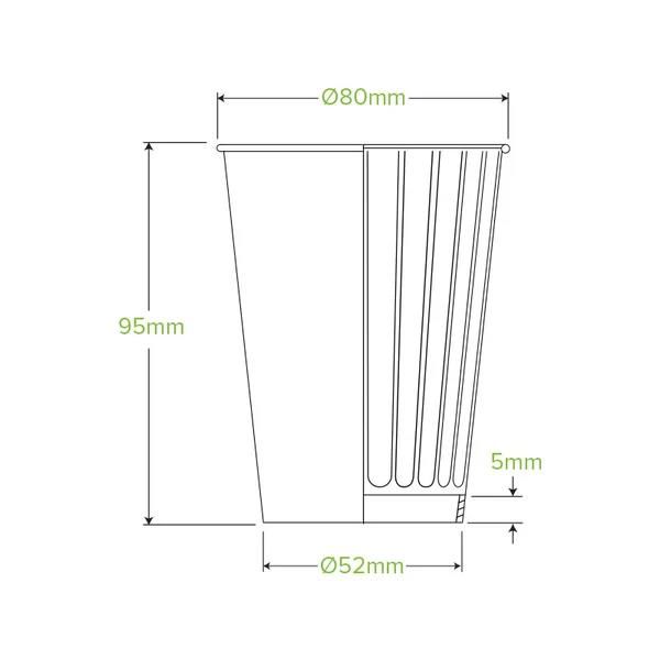 Christmas Series Double Wall Takeaway Coffee Cup 255ml / 8oz (80mm) BioCup