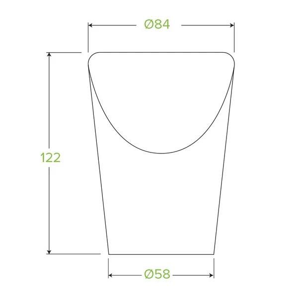 BioCup Small Chip Cup Kraft Look