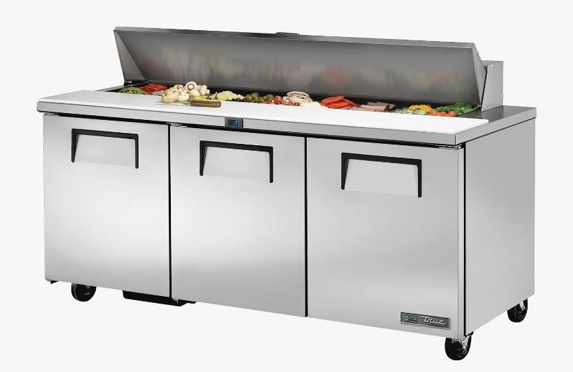 True Food Prep Fridge 3 Doors 1839mm 538L TSSU-72-18-HC