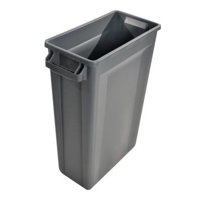 Bin Rubbish Slim Jim 87L Grey