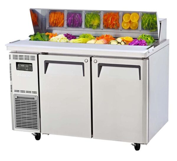 TUKHR122FB TURBO AIR Salad/Sandwich Preparation Fridge 2 Doors 309L 1200mm KHR12-2
