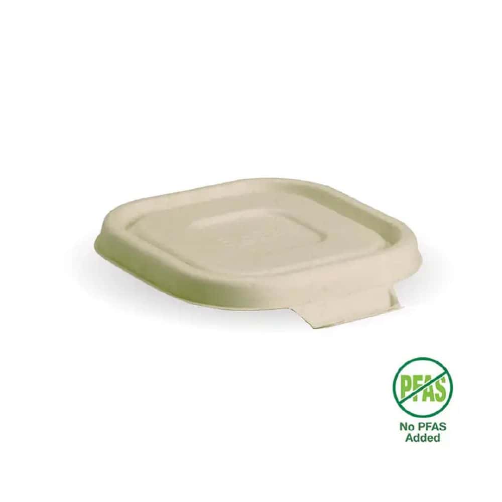 Lid Natural Plant Fibre FOR Takeaway Base Square 280-630ml
