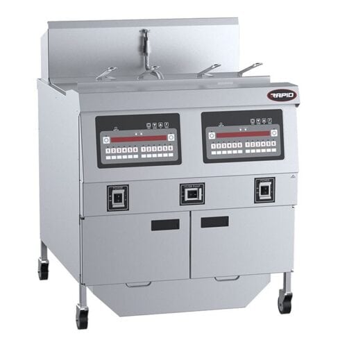 B+S Rapid Double Pan Fryer w/ Filtration 860mm 40Ltr 400V 13.kW 20A 3P+N+E 60Hz