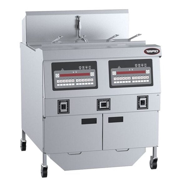 BSRF2E B+S Rapid Double Pan Fryer w/ Filtration 860mm 40Ltr 400V 13.kW 20A 3P+N+E 60Hz