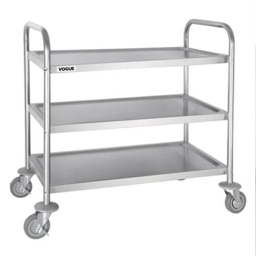 Trolley 3 Tier 855x810x455mm S/S Vogue