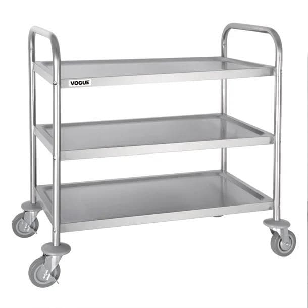 Trolley 3 Tier 855x810x455mm S/S Vogue