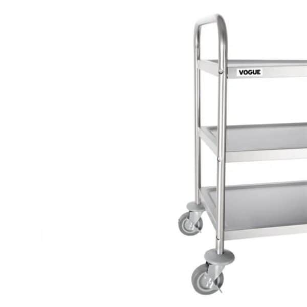 Trolley 3 Tier 855x810x455mm S/S Vogue