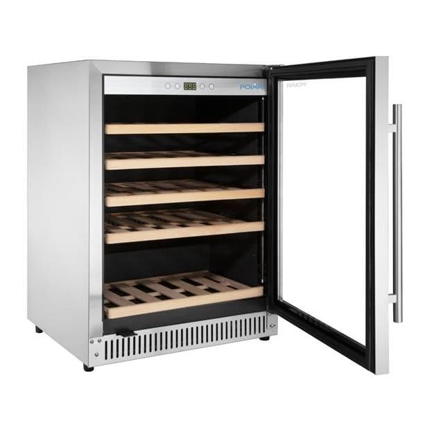 Single Zone Wine Fridge Stainless Steel 51 bottles