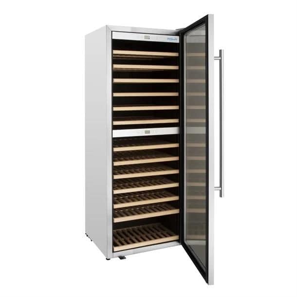 Dual Zone Wine Fridge Stainless Steel 126 bottles