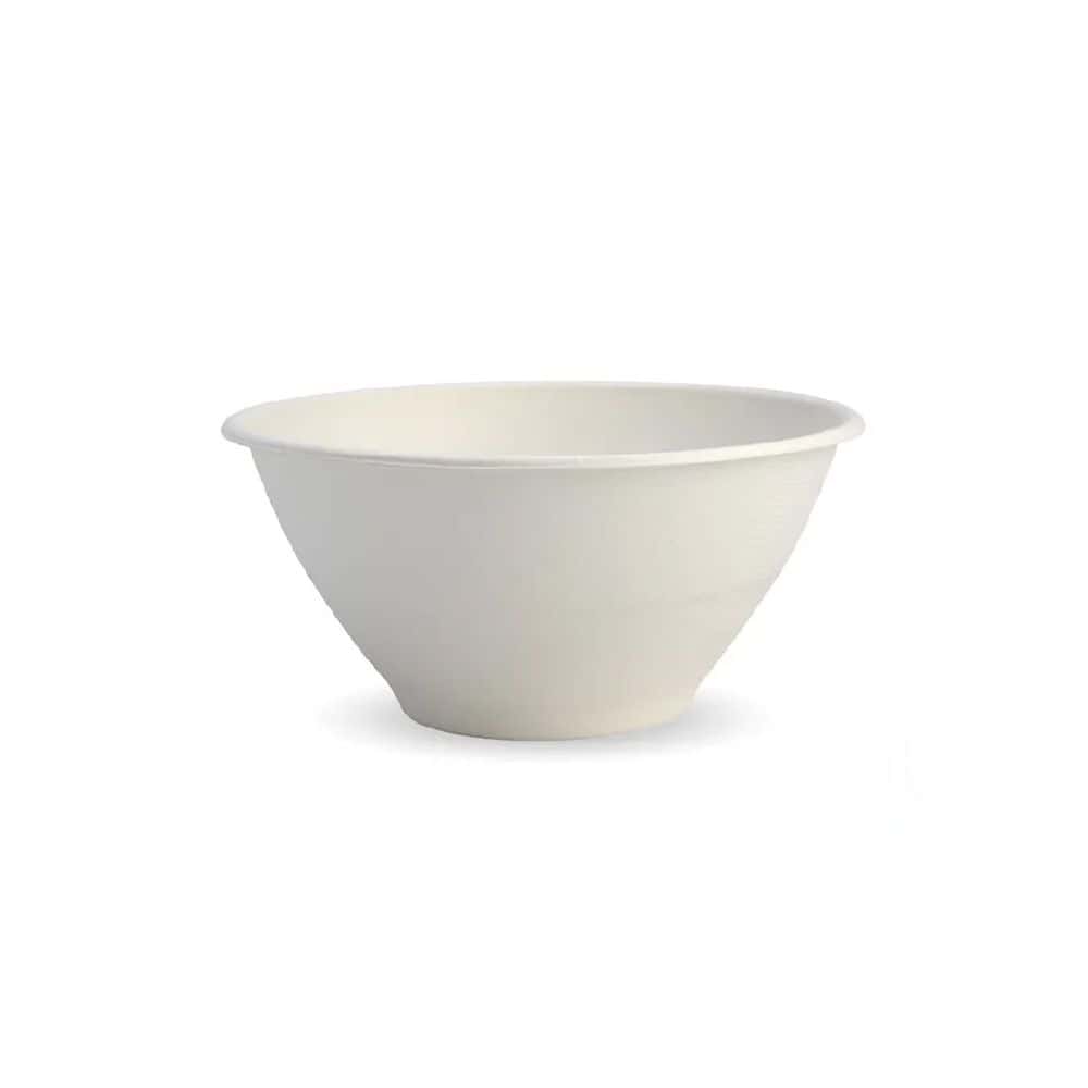 Takeaway Bowl 1420ml (48oz) BioCane White Plant Fibre