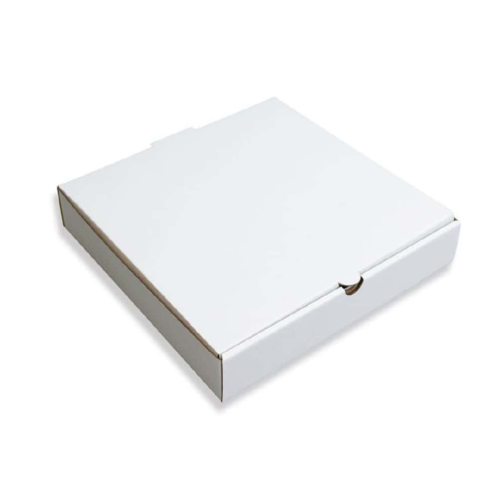 Pizza Box 280mm (11 inch) Plain White/Inner Brown